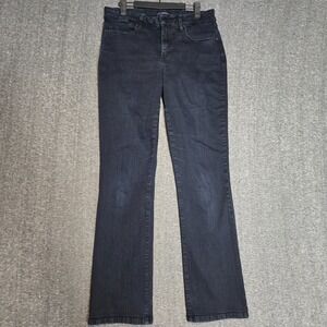 NYDJ Jeans Womens 10 Blue Dark Wash Billie‎ Mini Bootcut Lift Tuck Denim 30x31